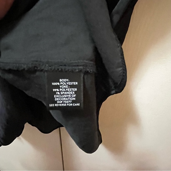 Black Simply Vera Wang Tank Top, Sheer Top Panel, Silky Material Feel, Size XL - Picture 11 of 12